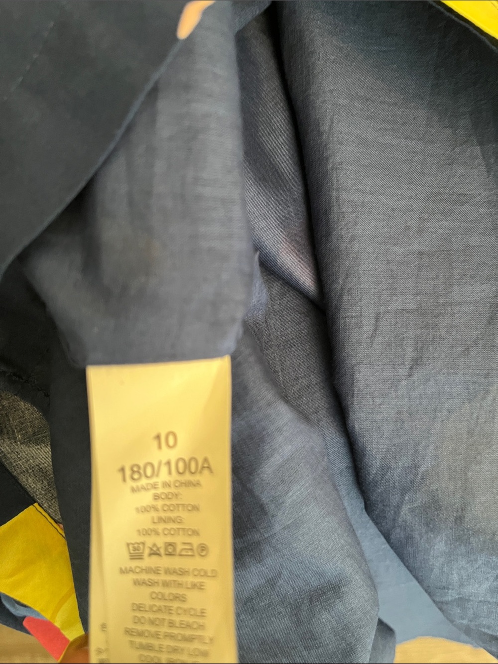 kate spade Navy Lemon Print Shirred-Waist Summer Dress - Picture 8 of 8
